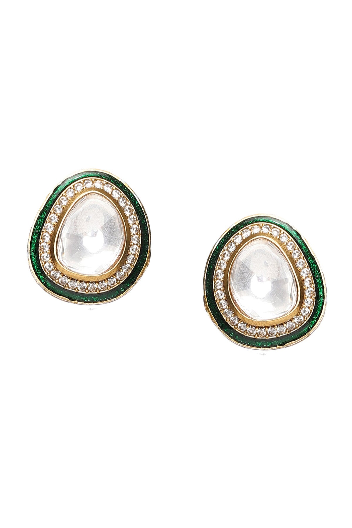 Kundan Stone Embellished Hasli Necklace Set 
