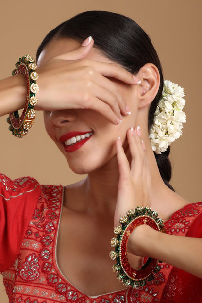 Meenakari Work Bangles - Set of 2 