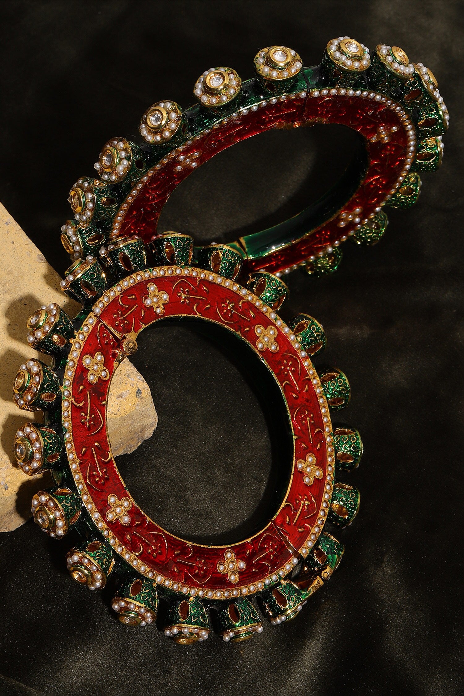 Meenakari Work Bangles - Set of 2 
