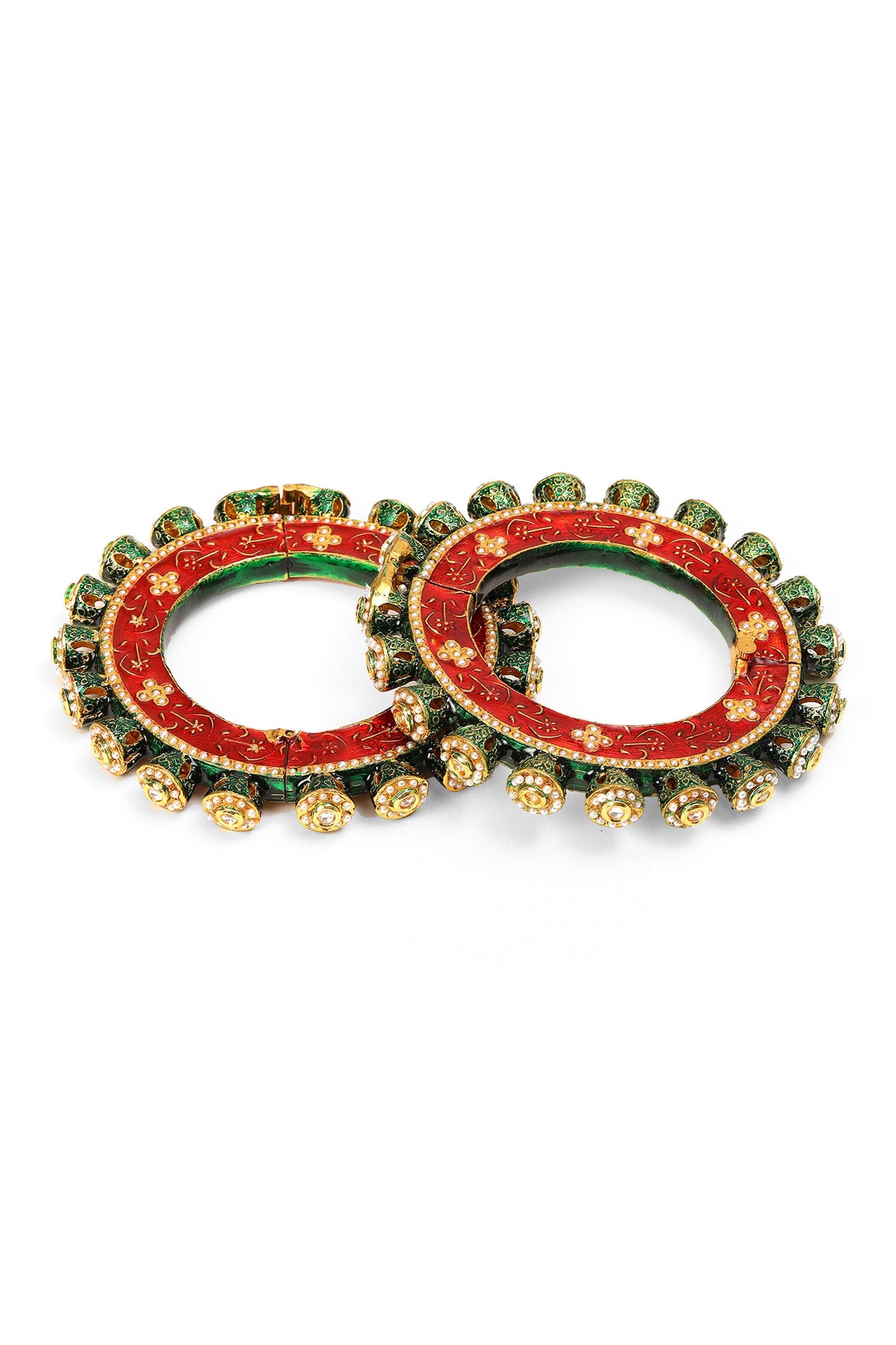 Meenakari Work Bangles - Set of 2 