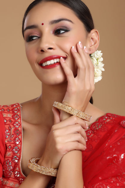 Pearl Embellished Bangles - Set of 2 