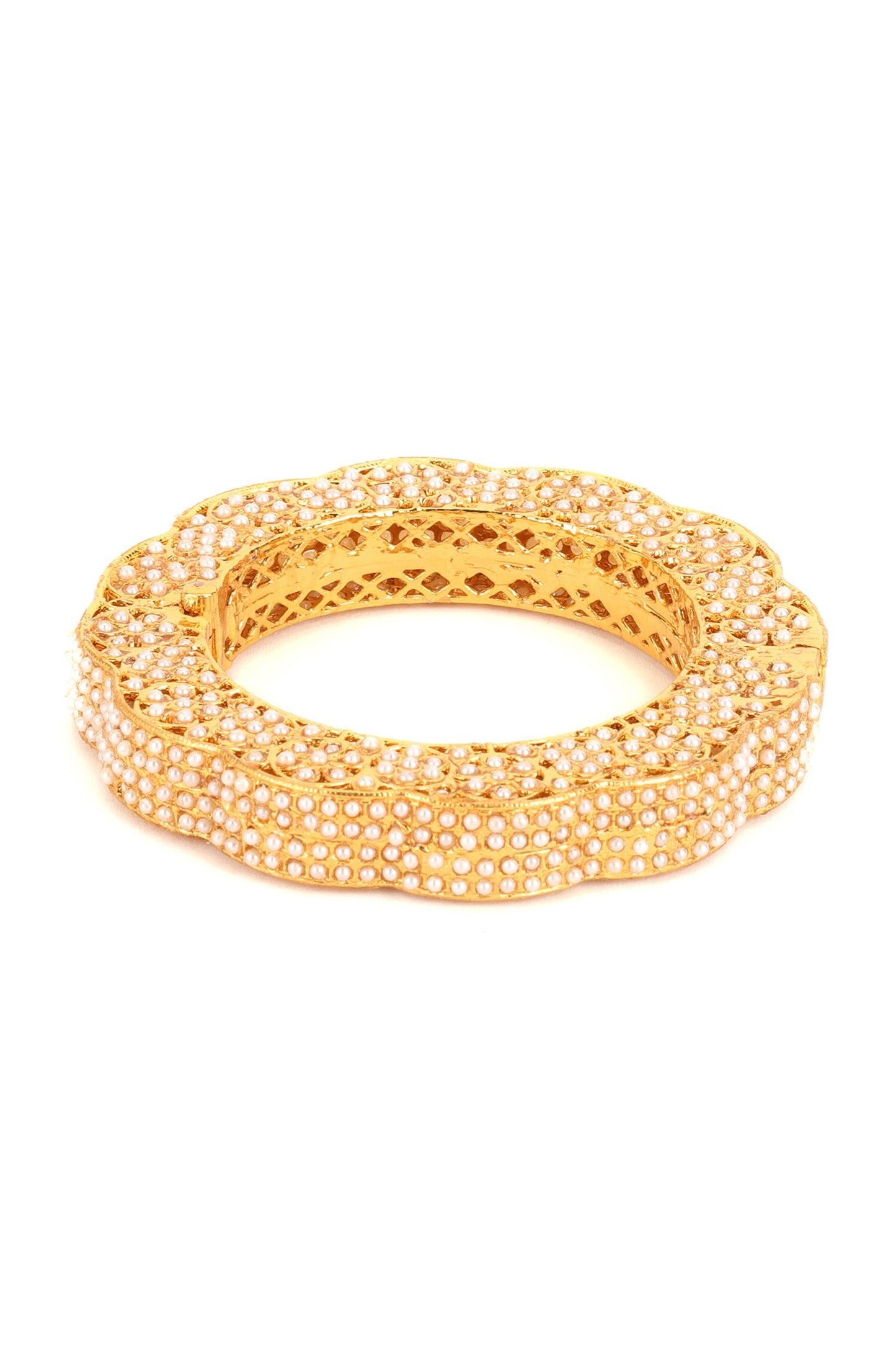 Pearl Embellished Bangles - Set of 2 