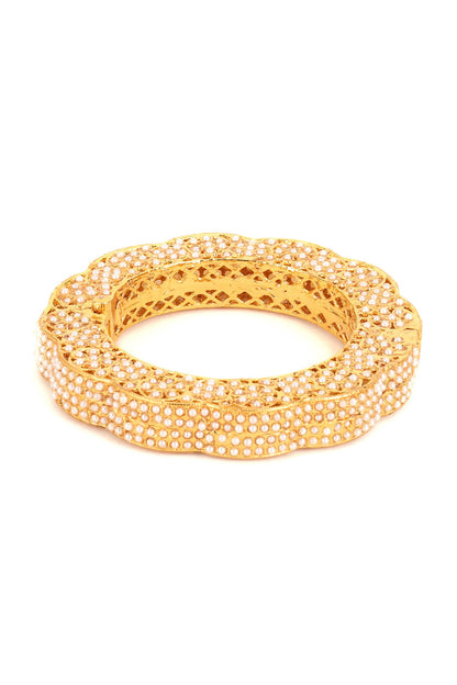 Pearl Embellished Bangles - Set of 2 
