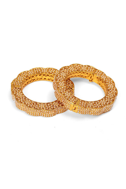 Pearl Embellished Bangles - Set of 2 