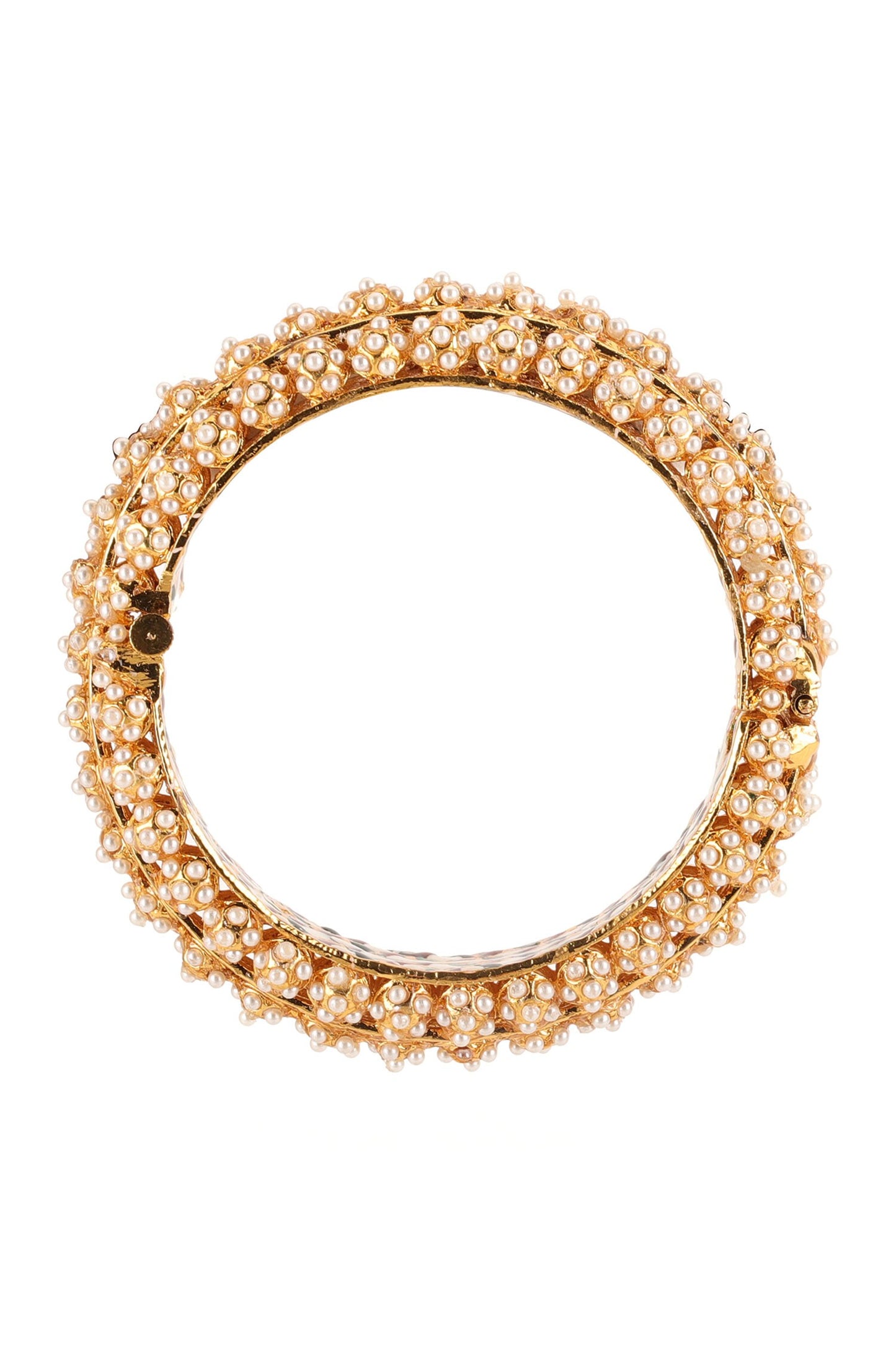 Pearl Embellished Heavy Bangles - Set of 2 