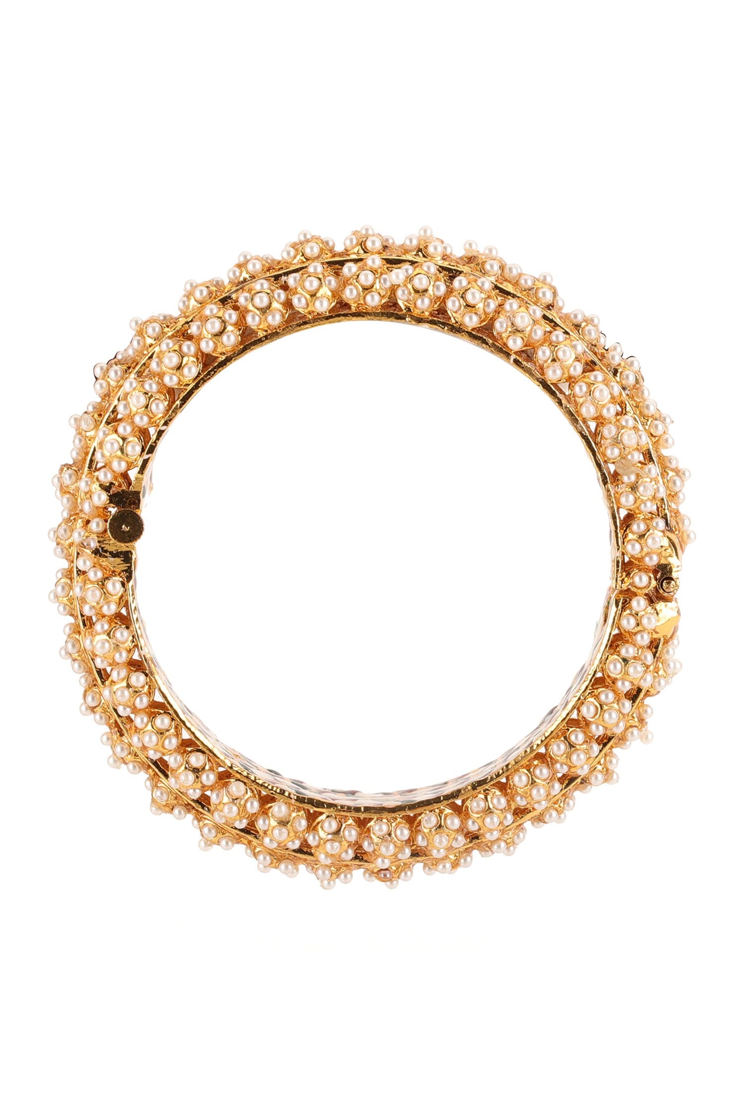 Pearl Embellished Heavy Bangles - Set of 2 