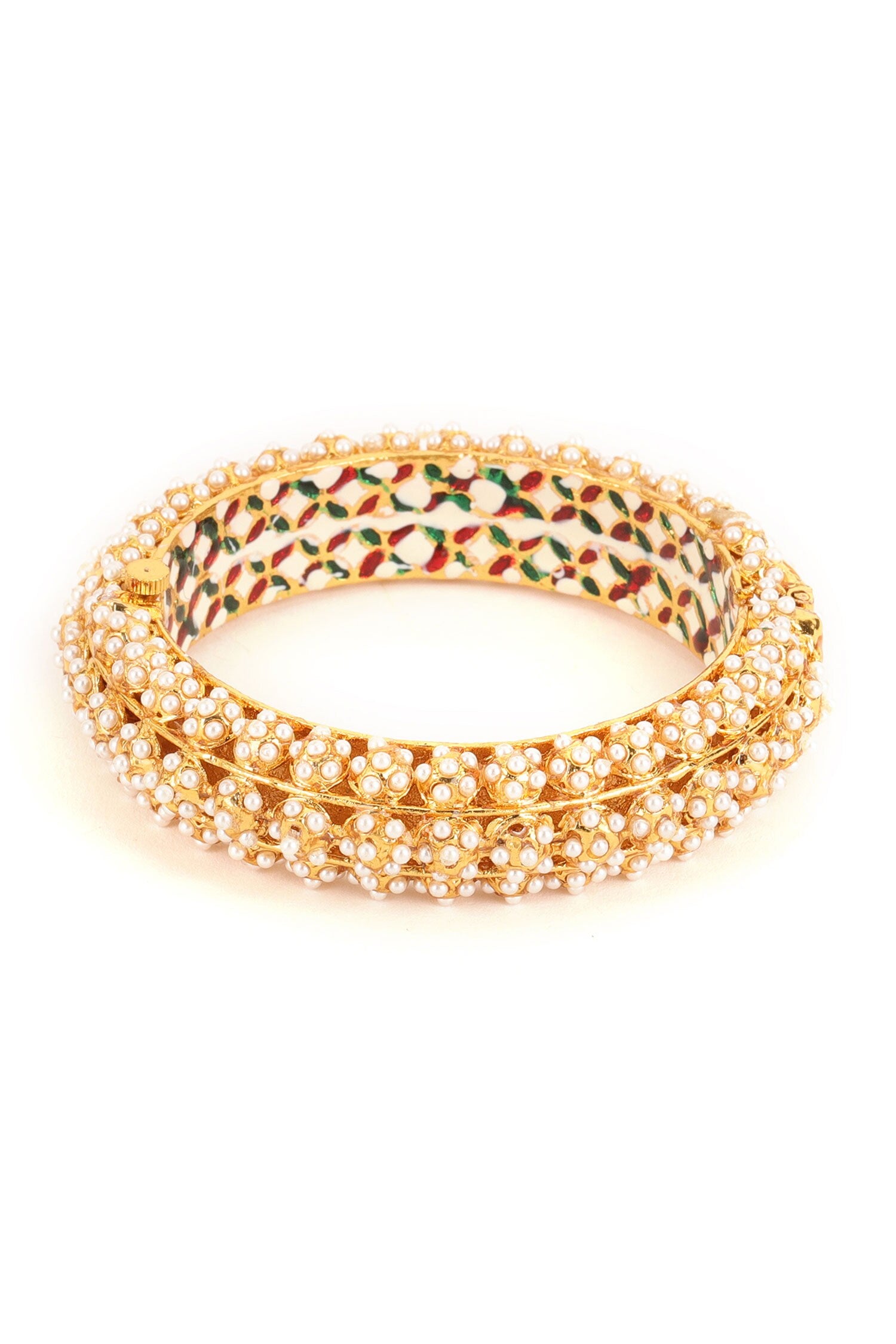Pearl Embellished Heavy Bangles - Set of 2 