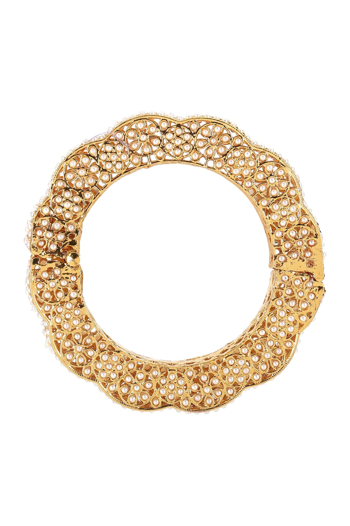 Handcrafted Pearl Embedded Bangle - Single Pc 