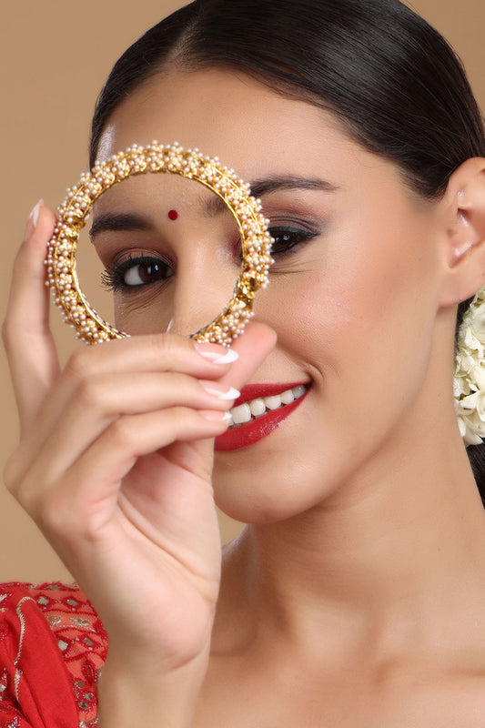 Handcrafted Pearl Studded Bangle - Single Pc 