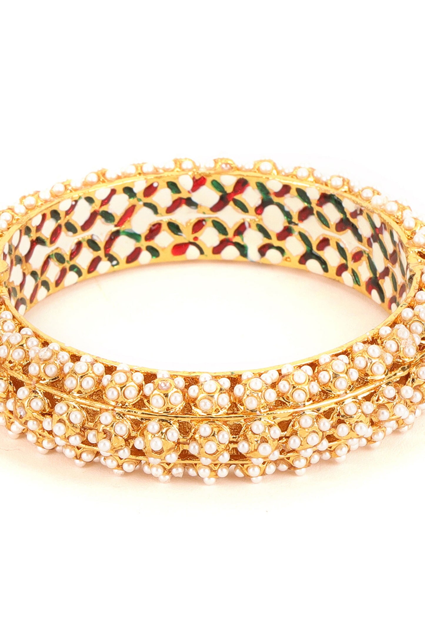 Handcrafted Pearl Studded Bangle - Single Pc 