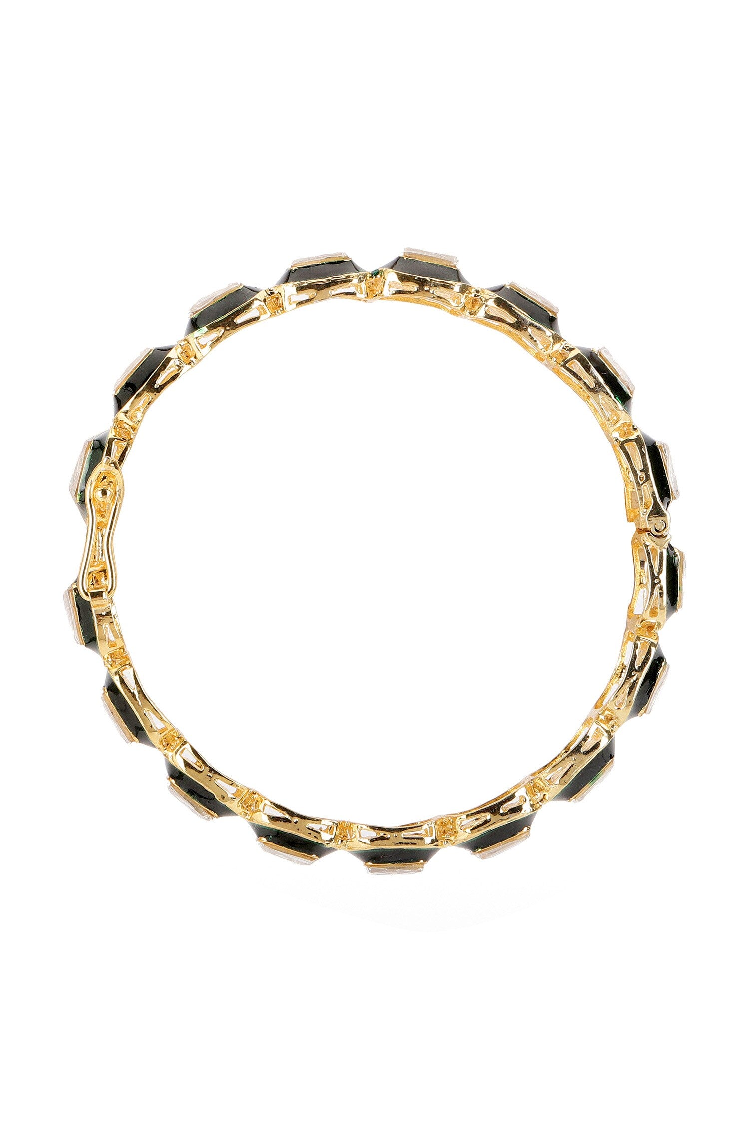 Kundan Embellished Bangle - Single Pc 