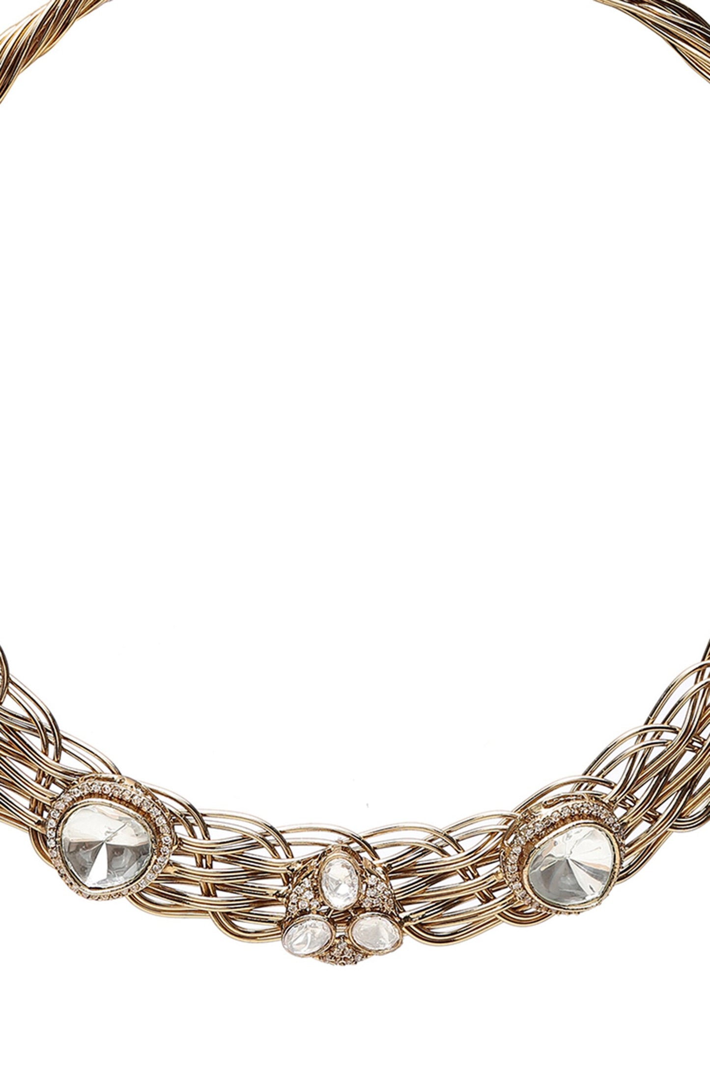 Interwoven Polki Hasli Choker Set 