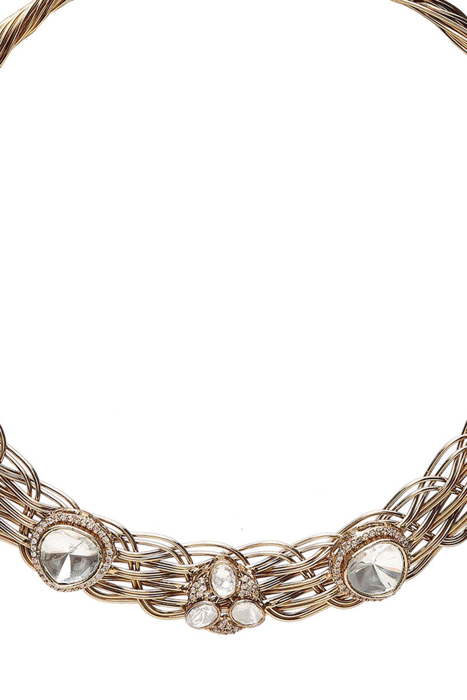 Interwoven Polki Hasli Choker Set 