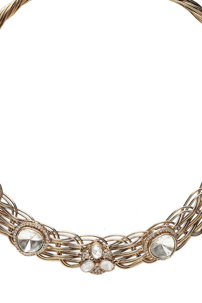 Interwoven Polki Hasli Choker Set 