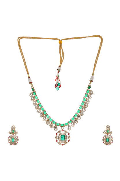 Semi Precious Stone Embellished Necklace Set 