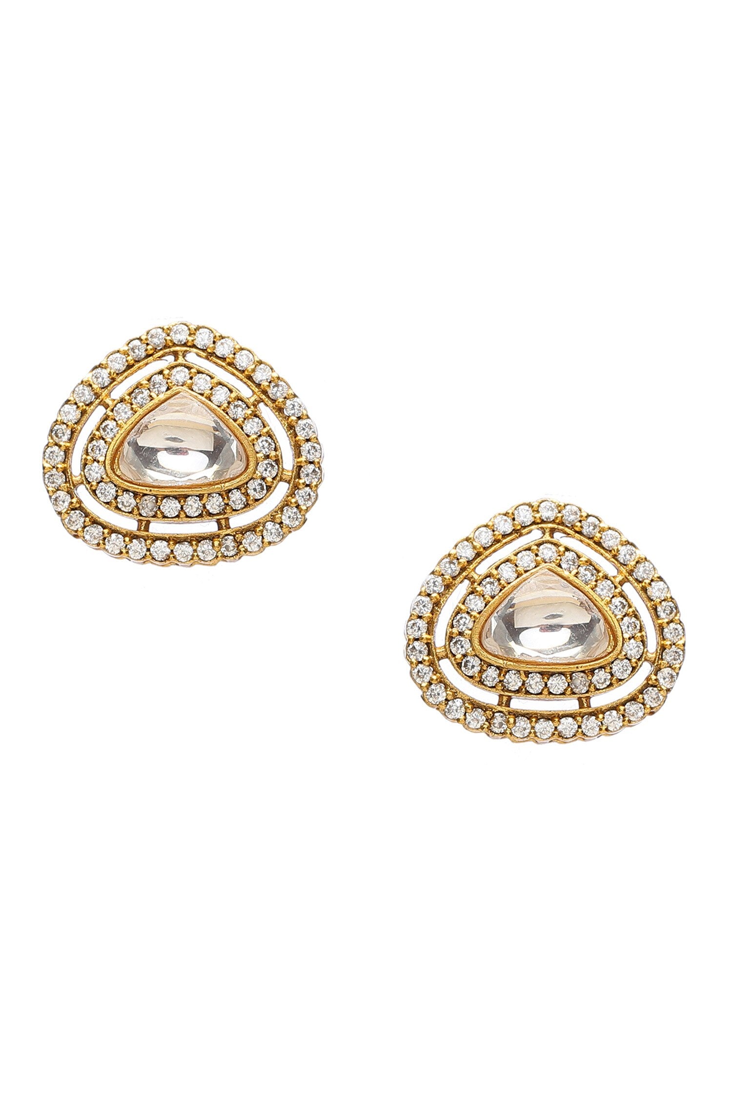 Kundan Drop Layered Chain Necklace Set 