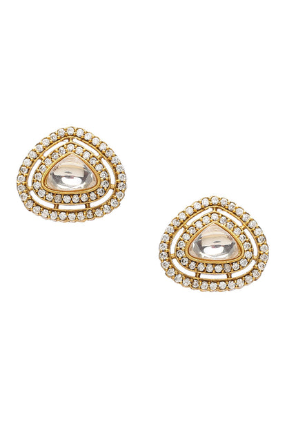 Kundan Drop Layered Chain Necklace Set 