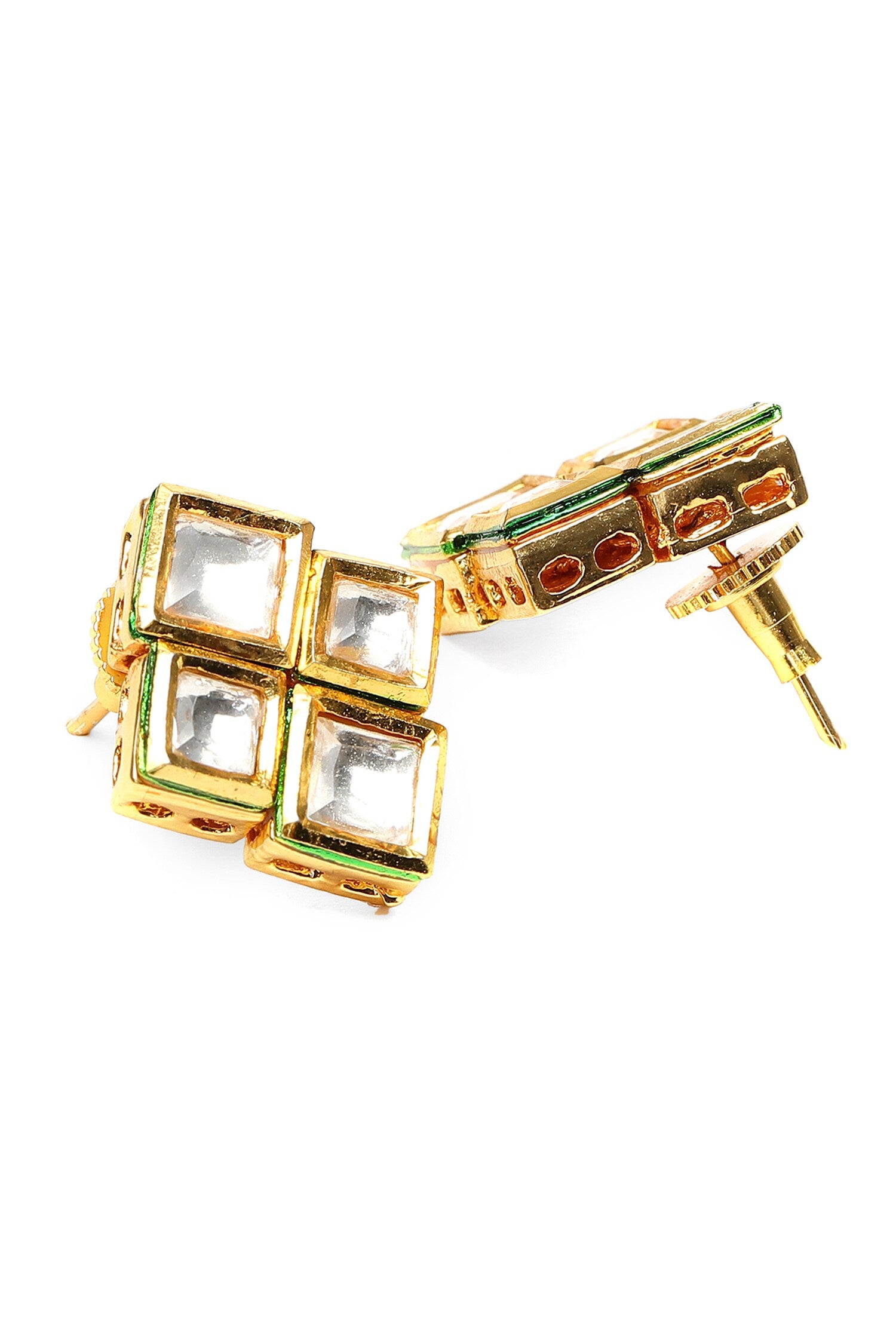 Kundan Pearl Chain Necklace Set 
