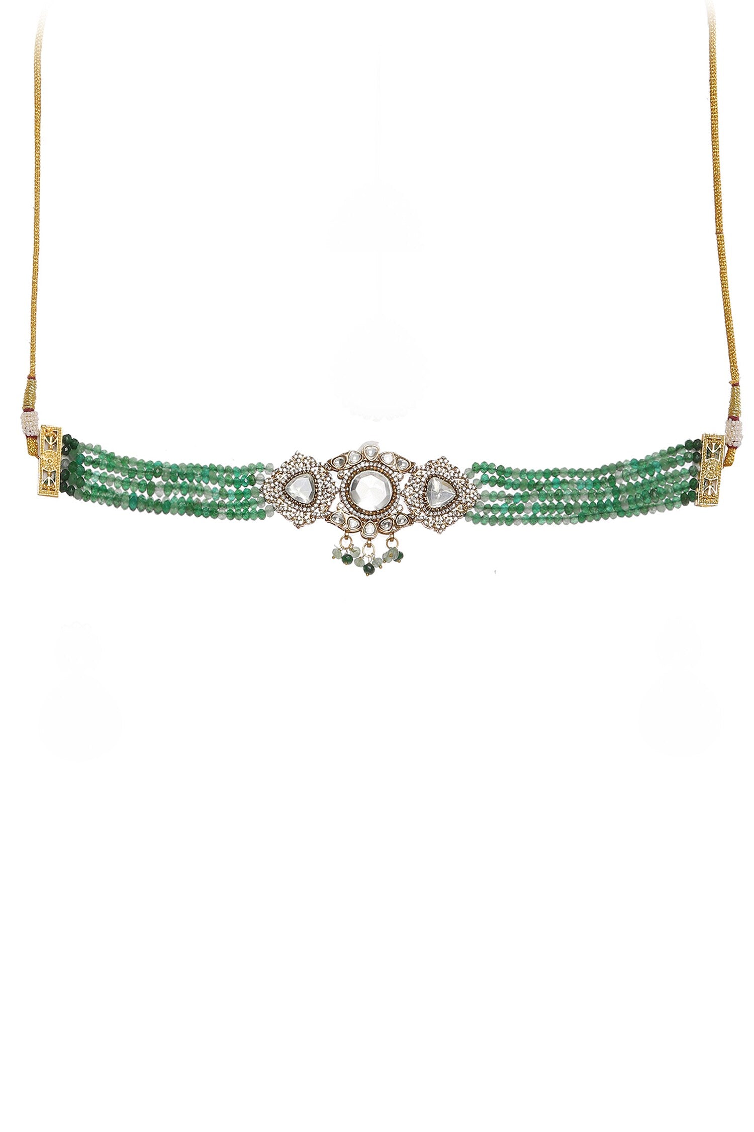 Polki Onyx Embellished Choker Set 