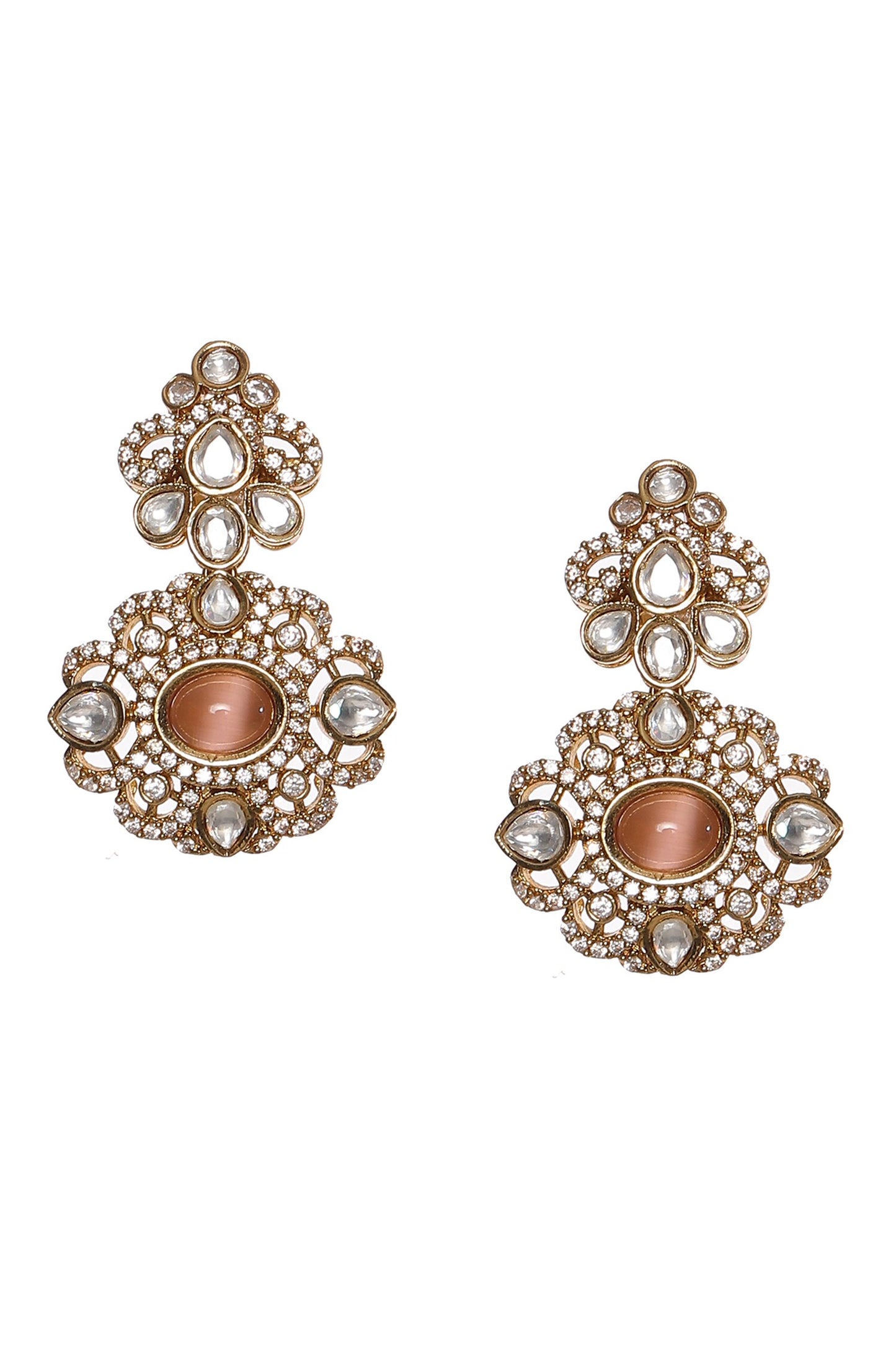 Polki Embellished Pearl Choker Set 