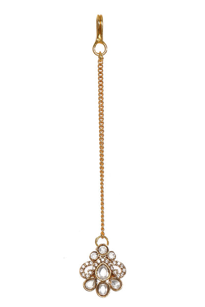 Polki Embellished Pearl Choker Set 