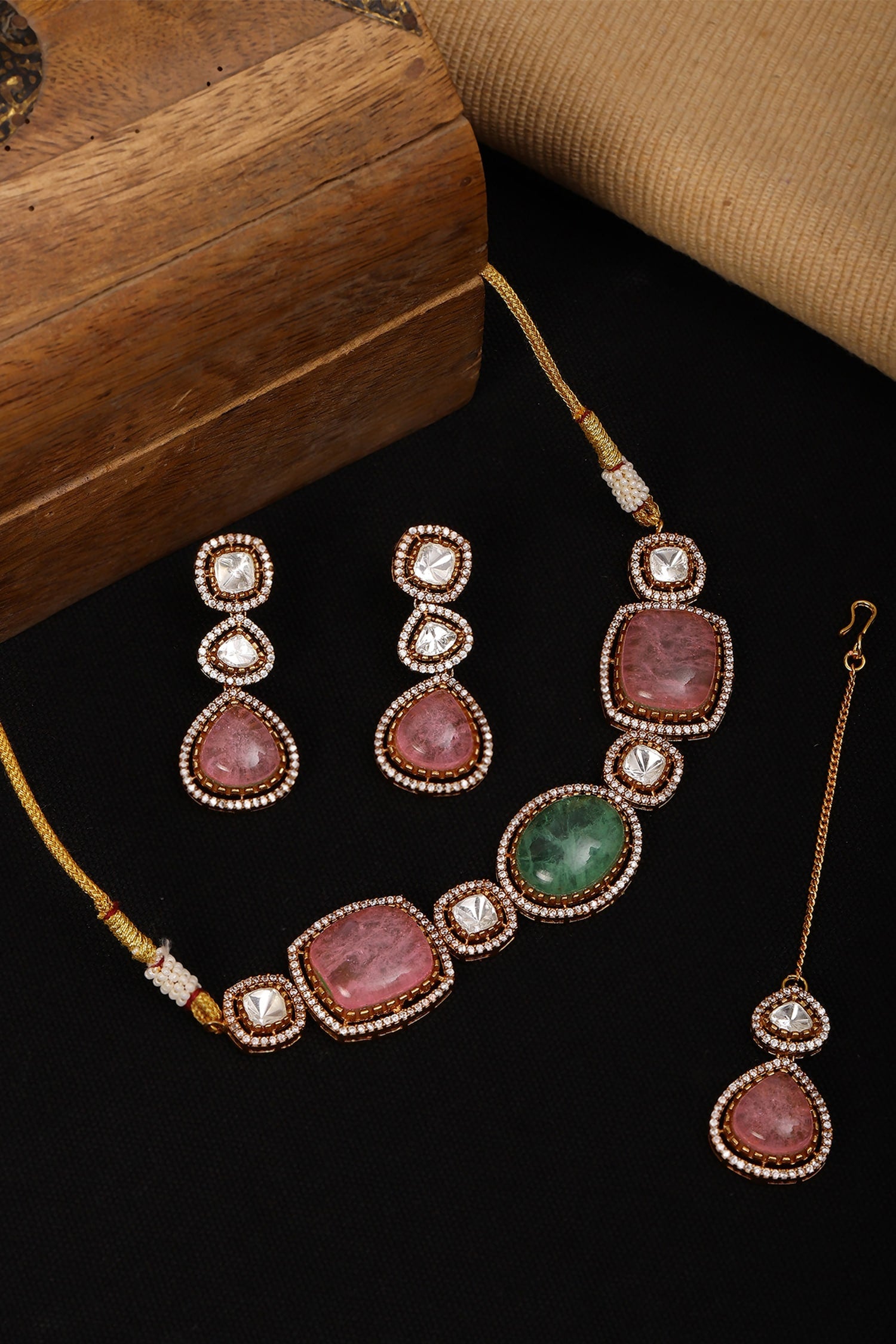 Stone Embellished Kundan Choker Set 