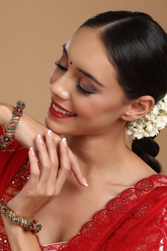 Stone Embellished Rajwada Kada- Single Pc 