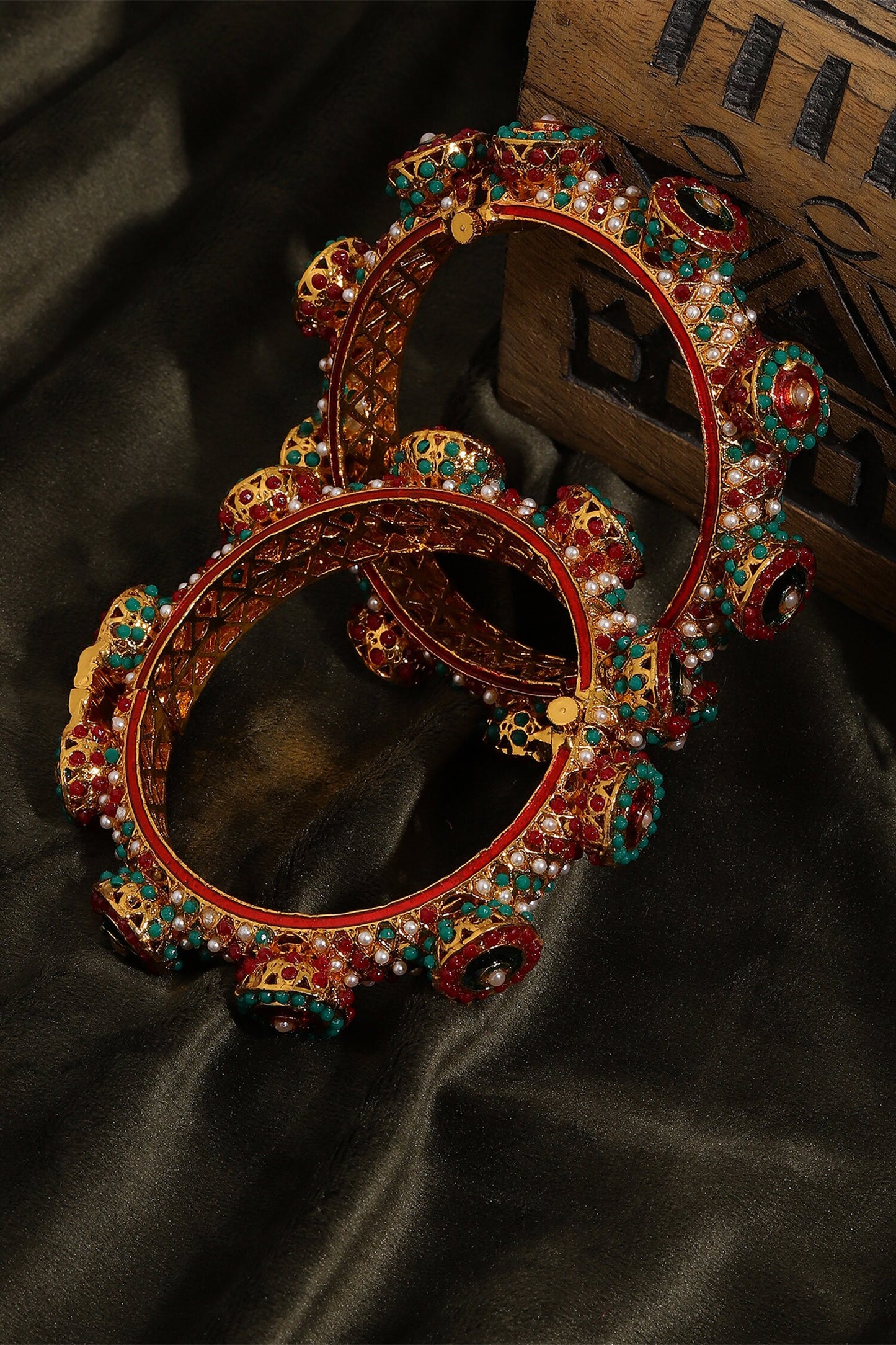 Stone Embellished Rajwada Kada- Single Pc 