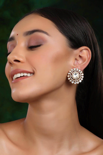 Phool Kundan Embellished Studs 