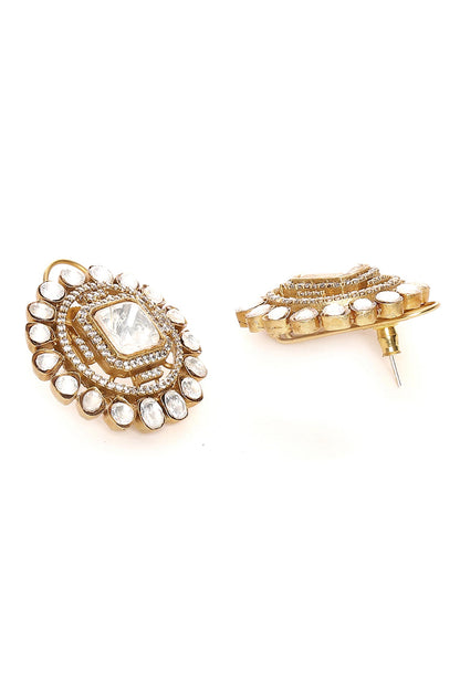 Phool Kundan Embellished Studs 