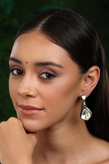 Kundan & Meenakari Drop Earrings 