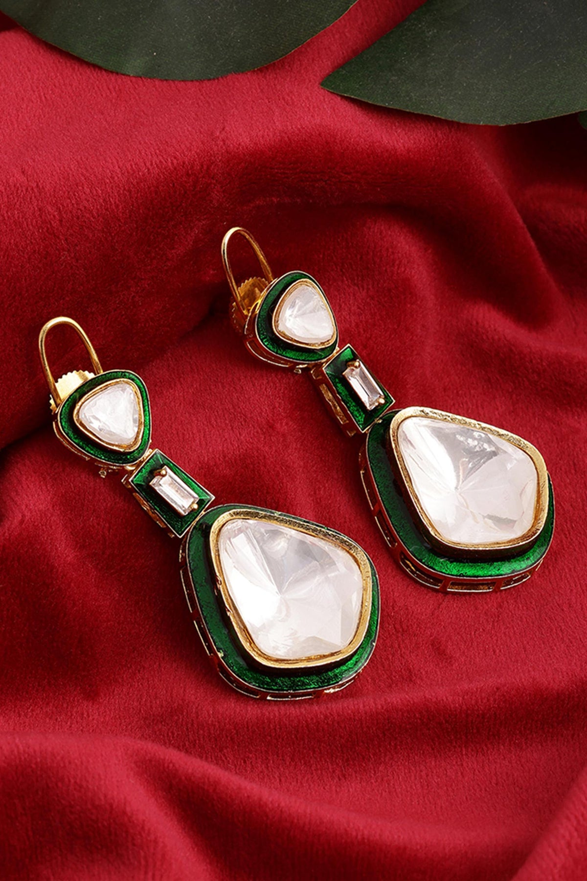 Kundan & Meenakari Drop Earrings 