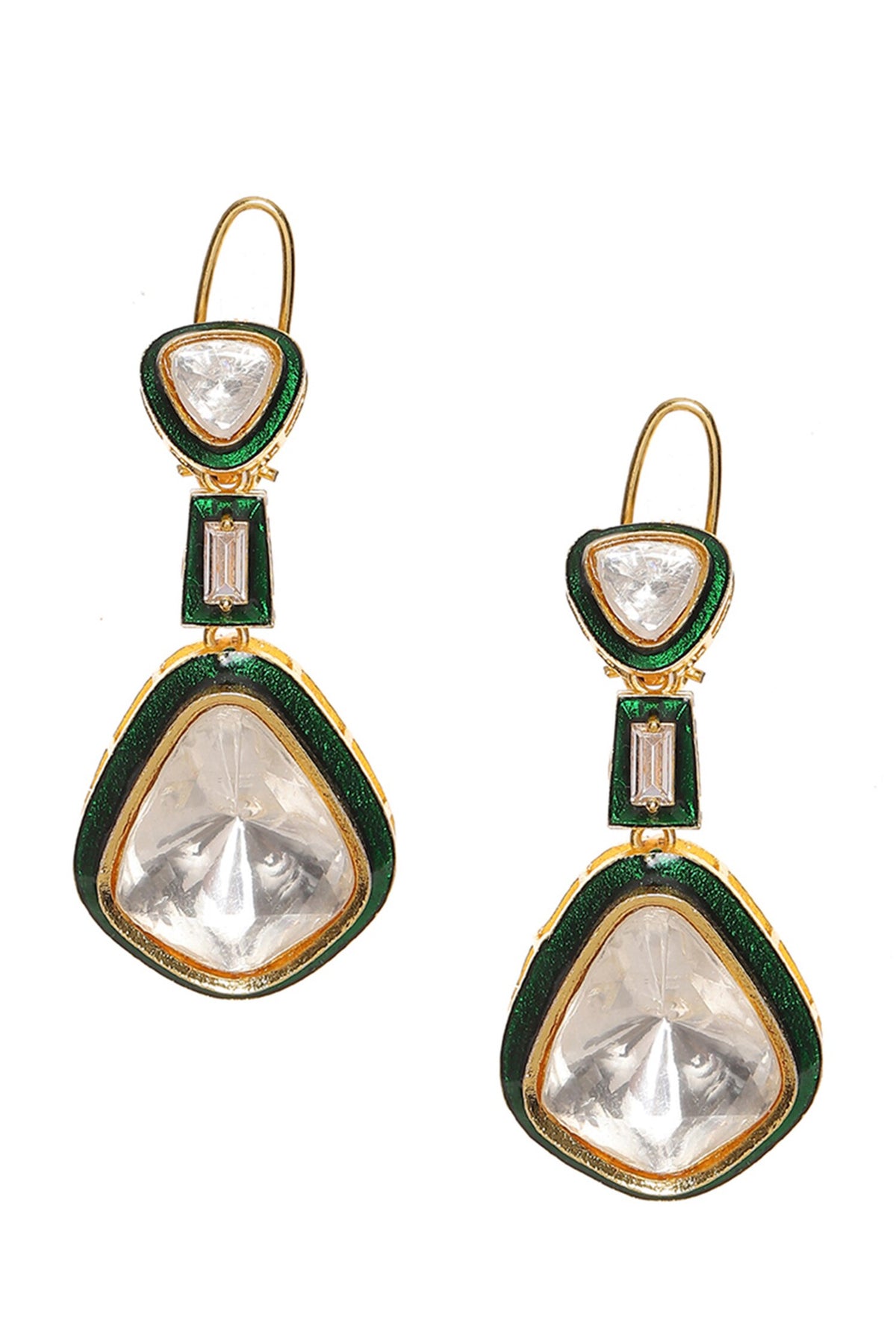 Kundan & Meenakari Drop Earrings 