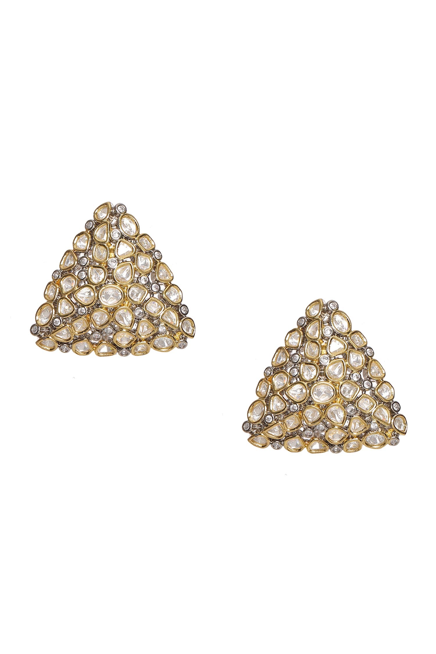 Kundan Prism Dual Toned Studs 