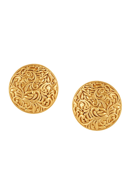 Vine Bloom Carved Studs 