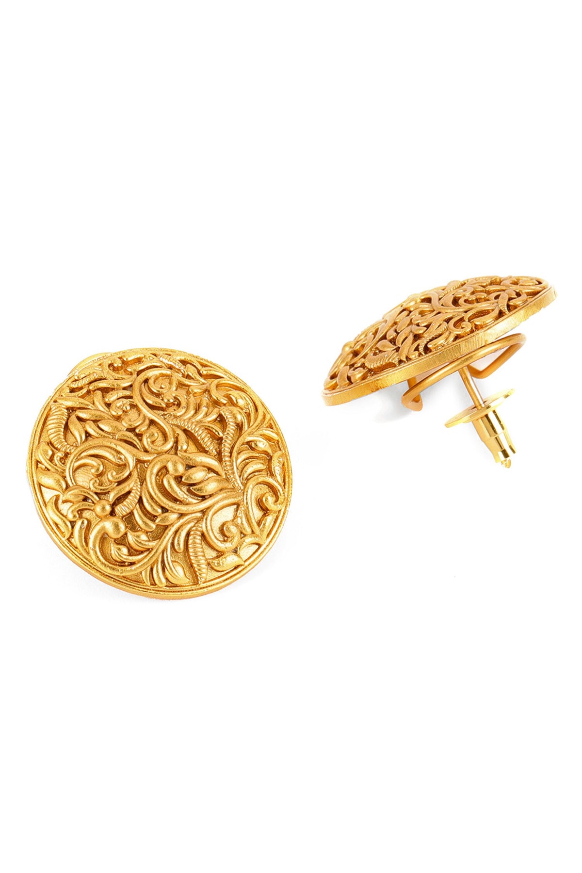 Vine Bloom Carved Studs 