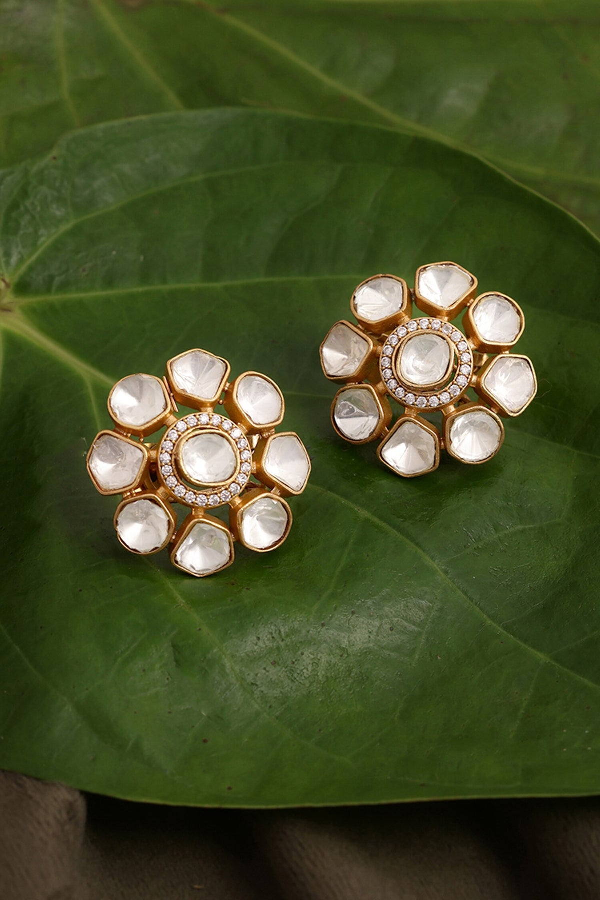 Fiore Kundan Embellished Studs 