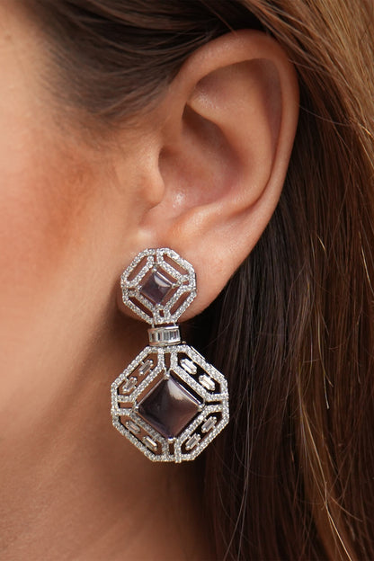Zircon Stone Embellished Necklace Set 