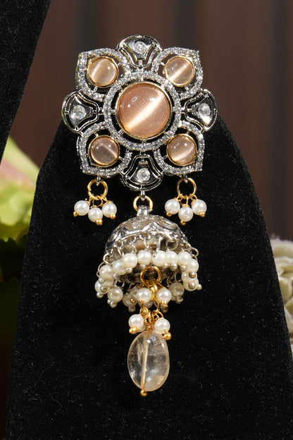 Stone & Bead Embellished Necklace Set 