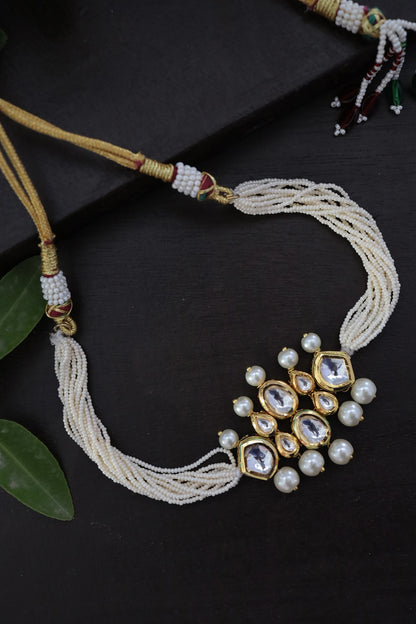 Kundan Pearl Multi-Chain Choker 