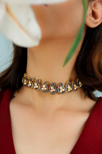 Polki Paisley Choker 