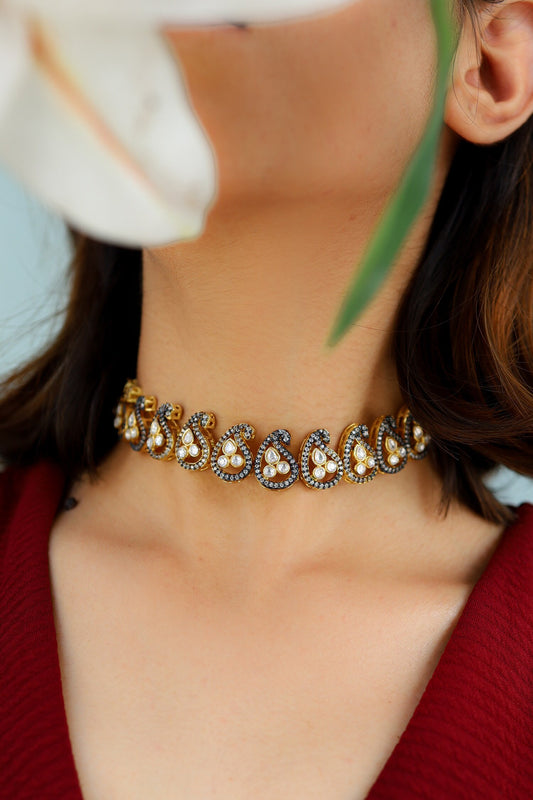 Polki Paisley Choker 