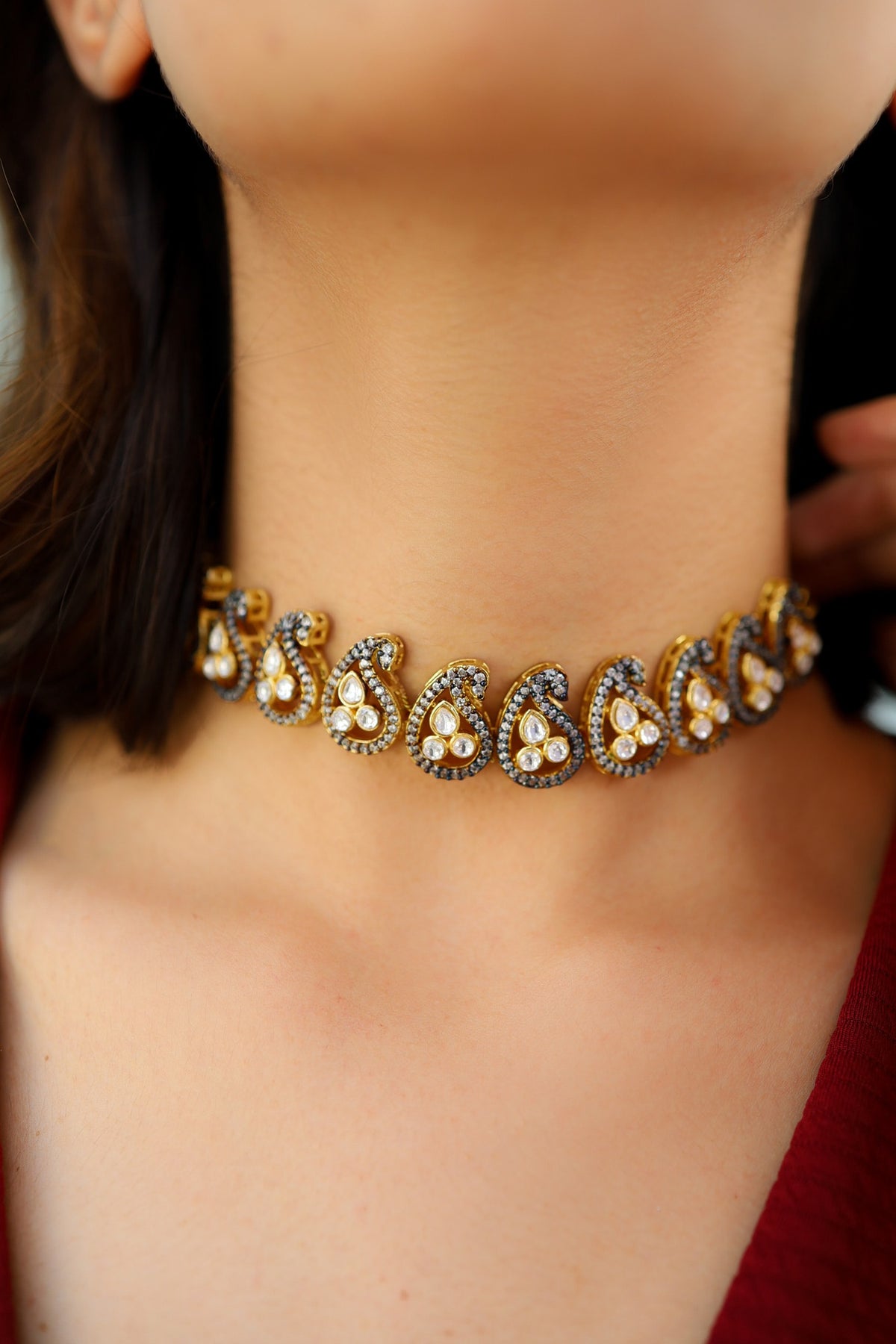 Polki Paisley Choker 