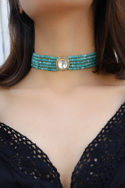 Kundan Onyx Choker 