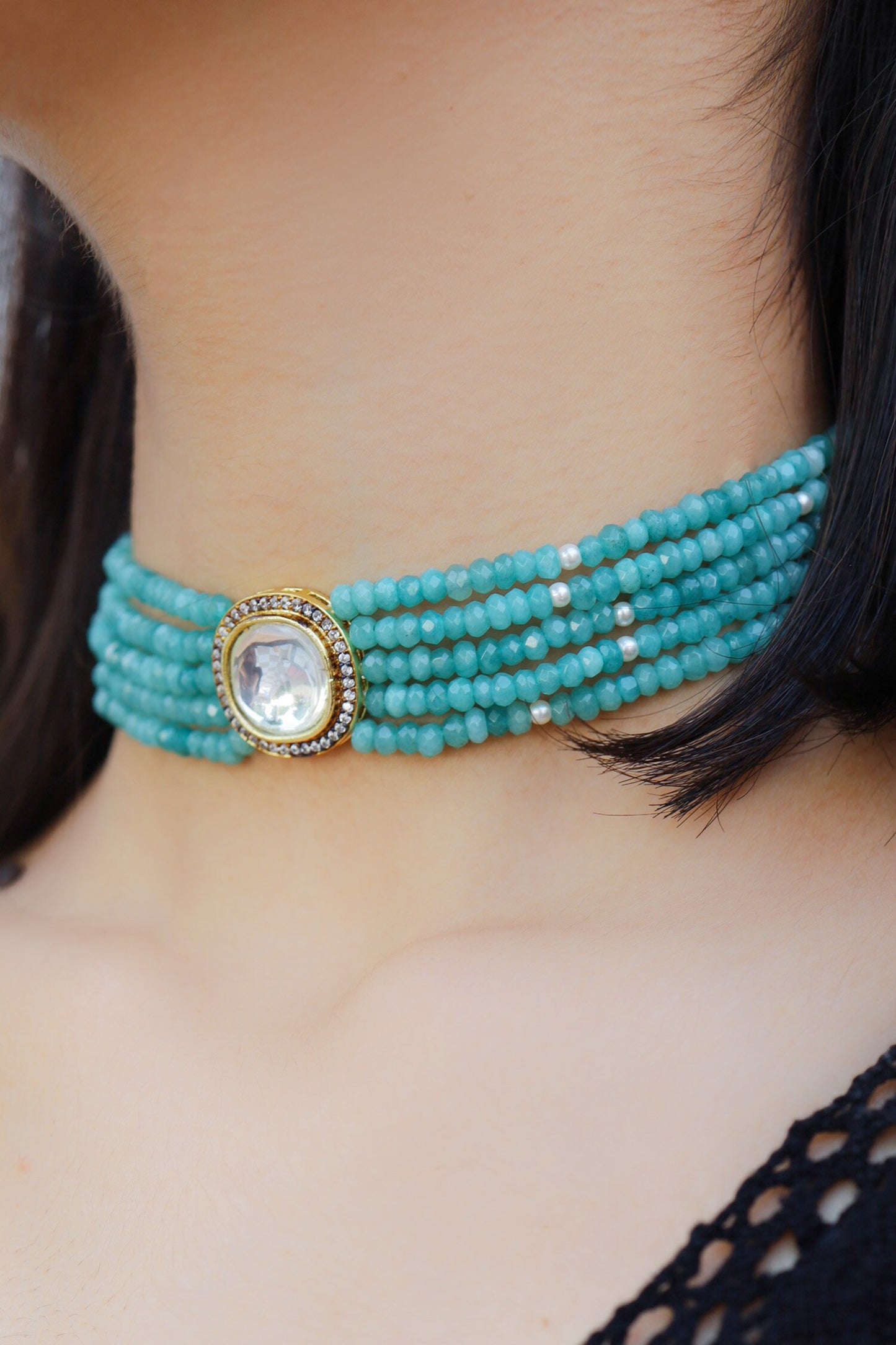 Kundan Onyx Choker 