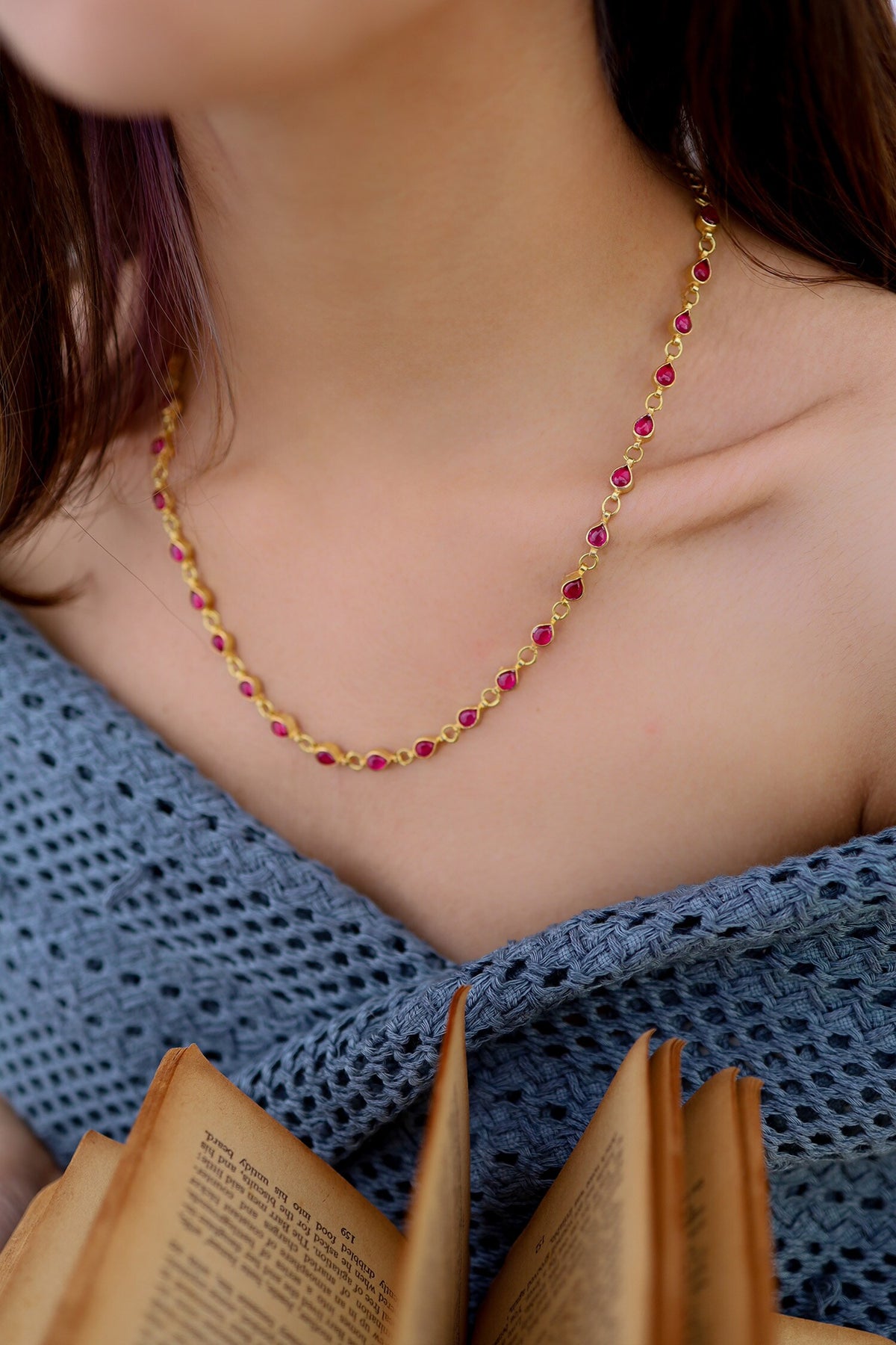 Stone Drop Necklace 