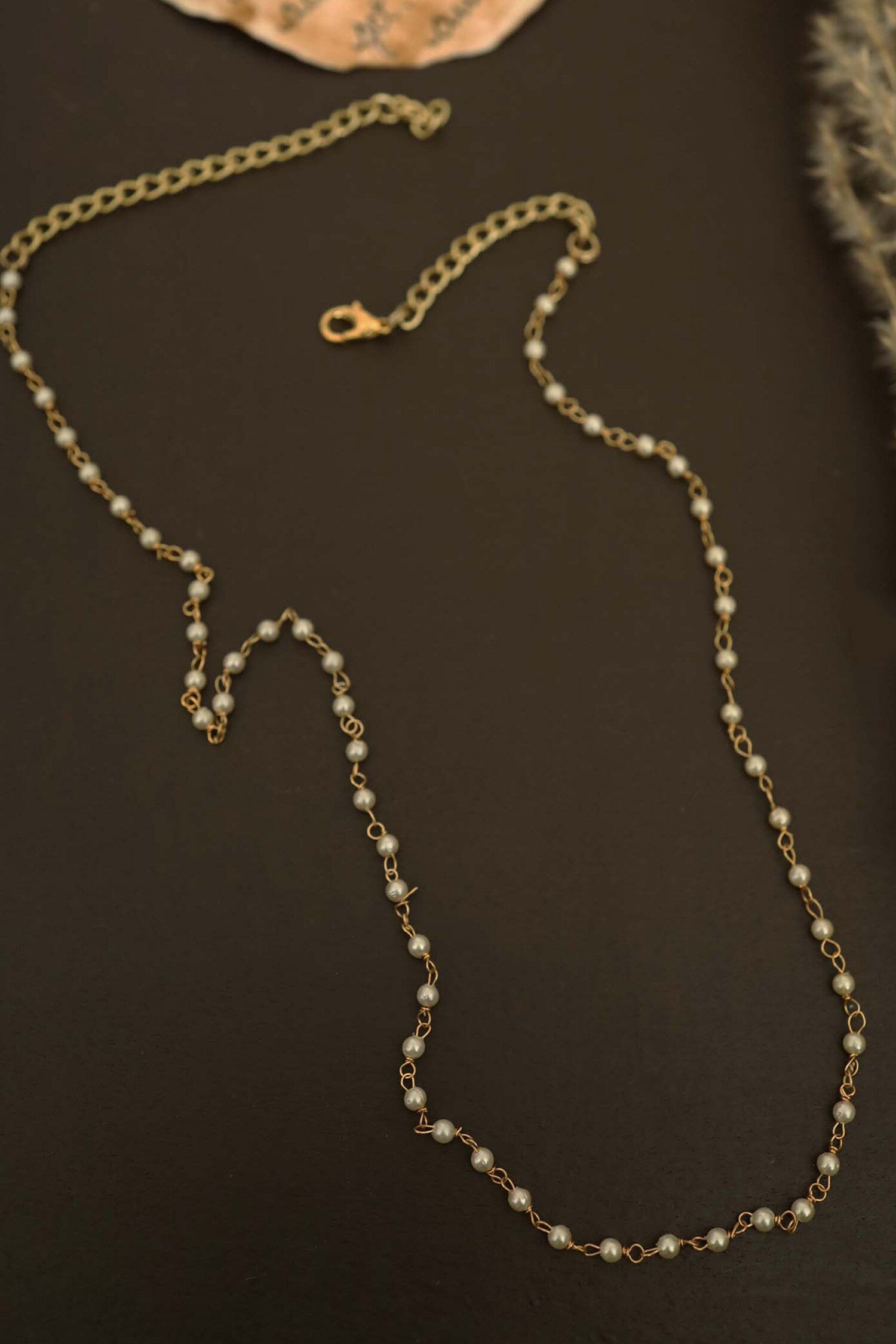 Pearl Embellished Chain 