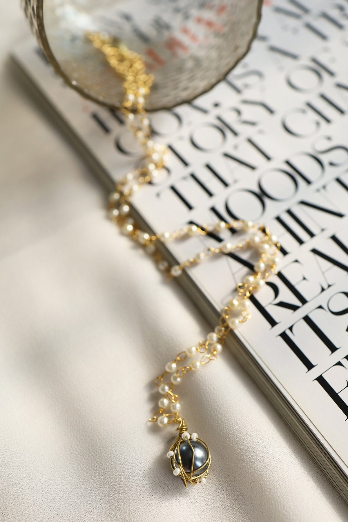 Stone Drop Pendant Chain 