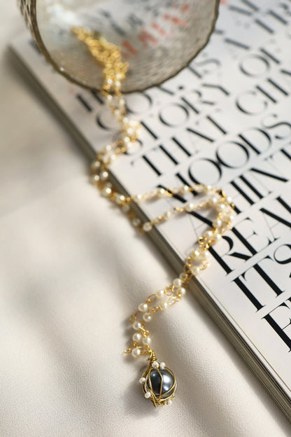 Stone Drop Pendant Chain 