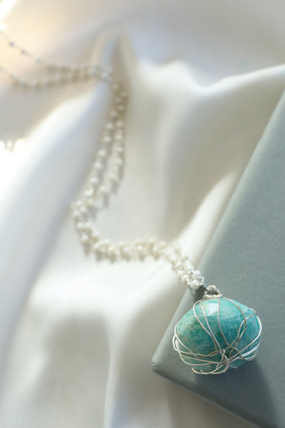 Stone Drop Pendant Chain 